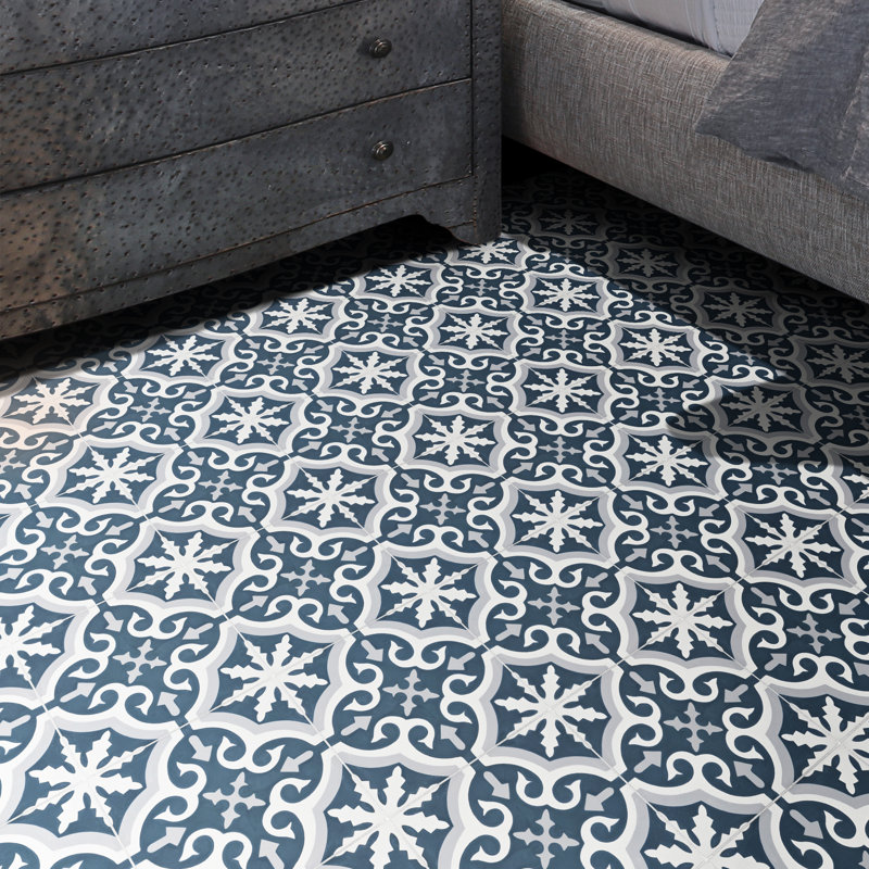 Moroccan Mosaic Tile House Argana 8" x 8" Cement Spanish Wall & Floor